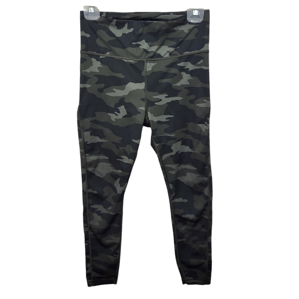 Athleta Ultimate Stash Pocket Camo 7/8 Tight In SuperSonic Olive Size Small